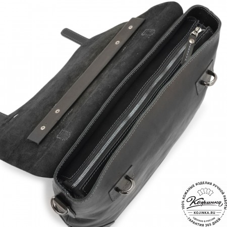 Кожаный портфель "Англетер" (черный)