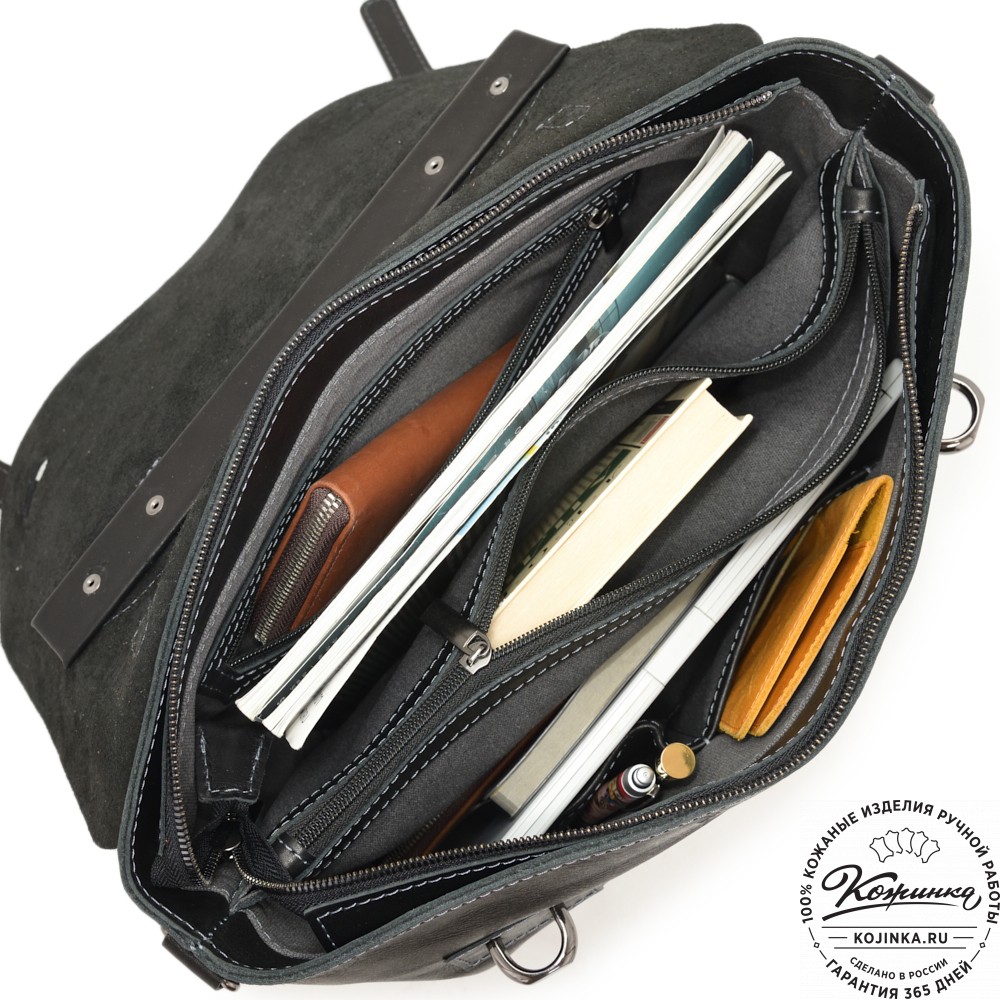 Кожаный портфель "Англетер" (черный)