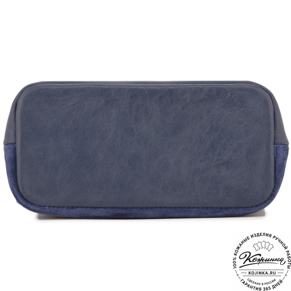 Женская кожаная сумка "Саманта" (синяя)