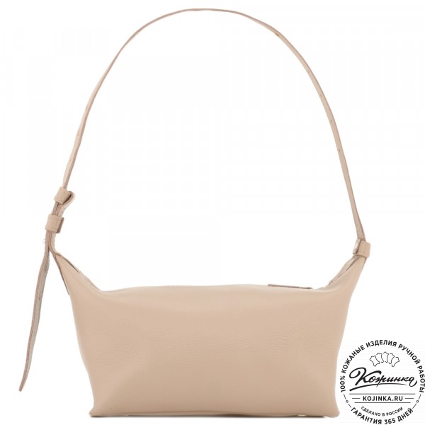 Женская кожаная сумка "Тойс" (темно-бежевая). фото 1