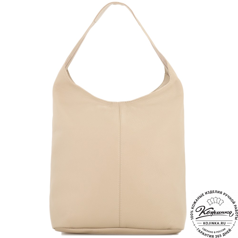 Женская кожаная сумка "Винтаж" с ключницей (серо-бежевый)