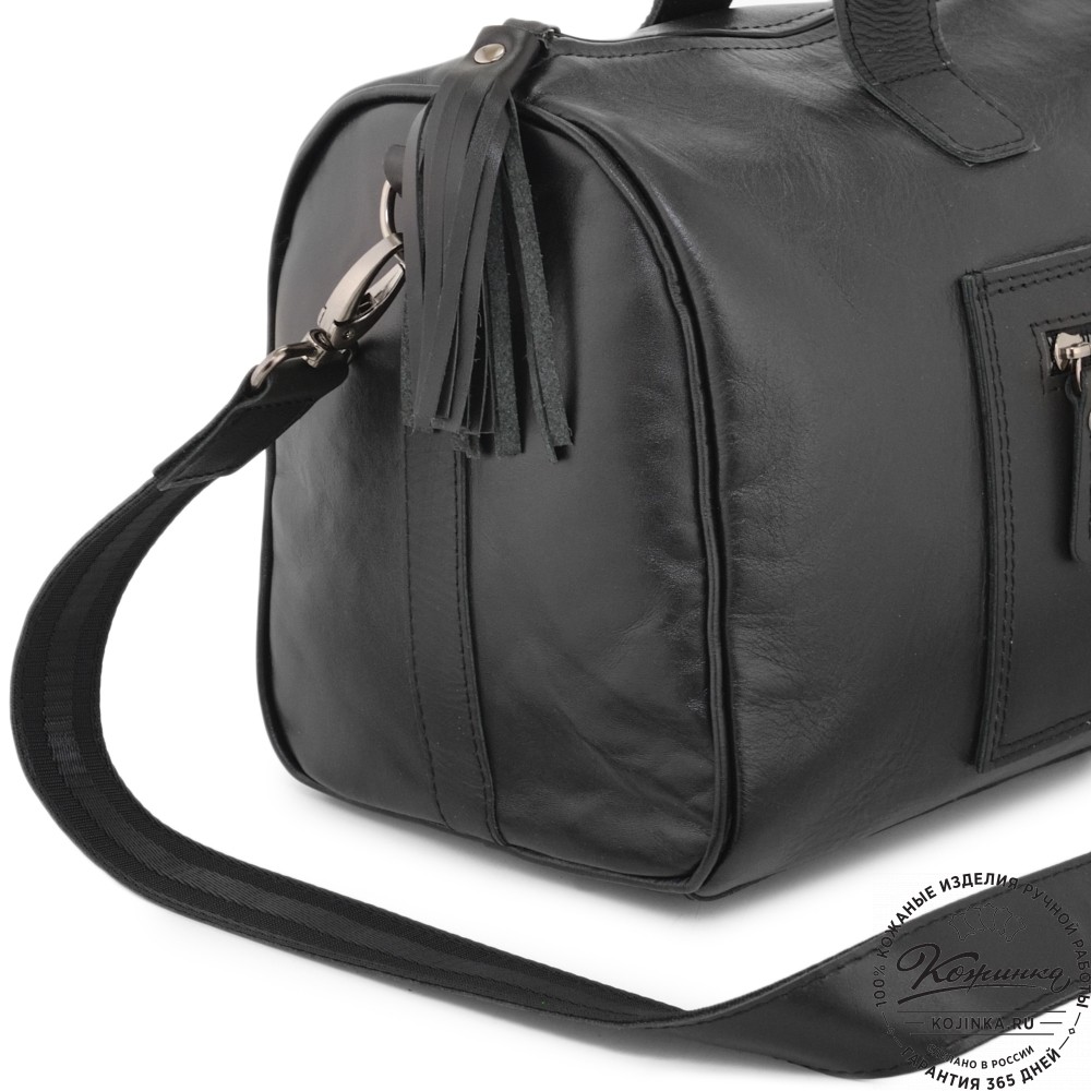 Женская кожаная сумка "Византия" (черная)