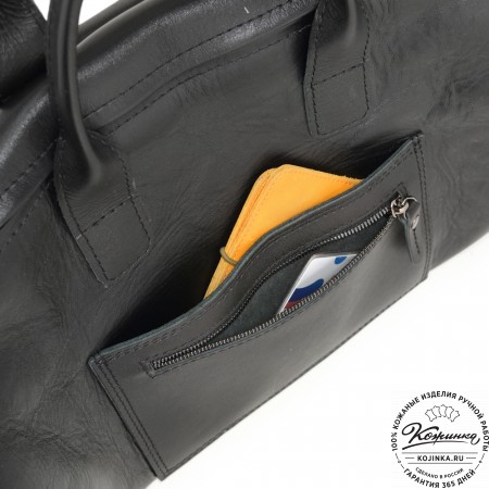 Женская кожаная сумка "Византия" (черная)