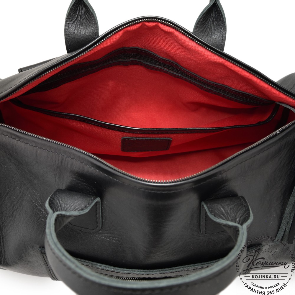 Женская кожаная сумка "Византия" (черная)