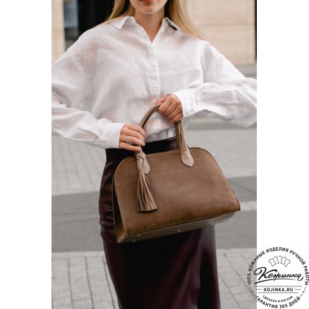 Женская кожаная сумка "Вирджиния" (рыжая)