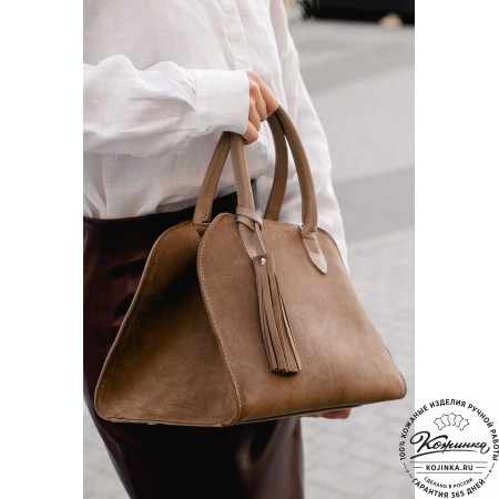 Женская кожаная сумка "Вирджиния" (рыжая)