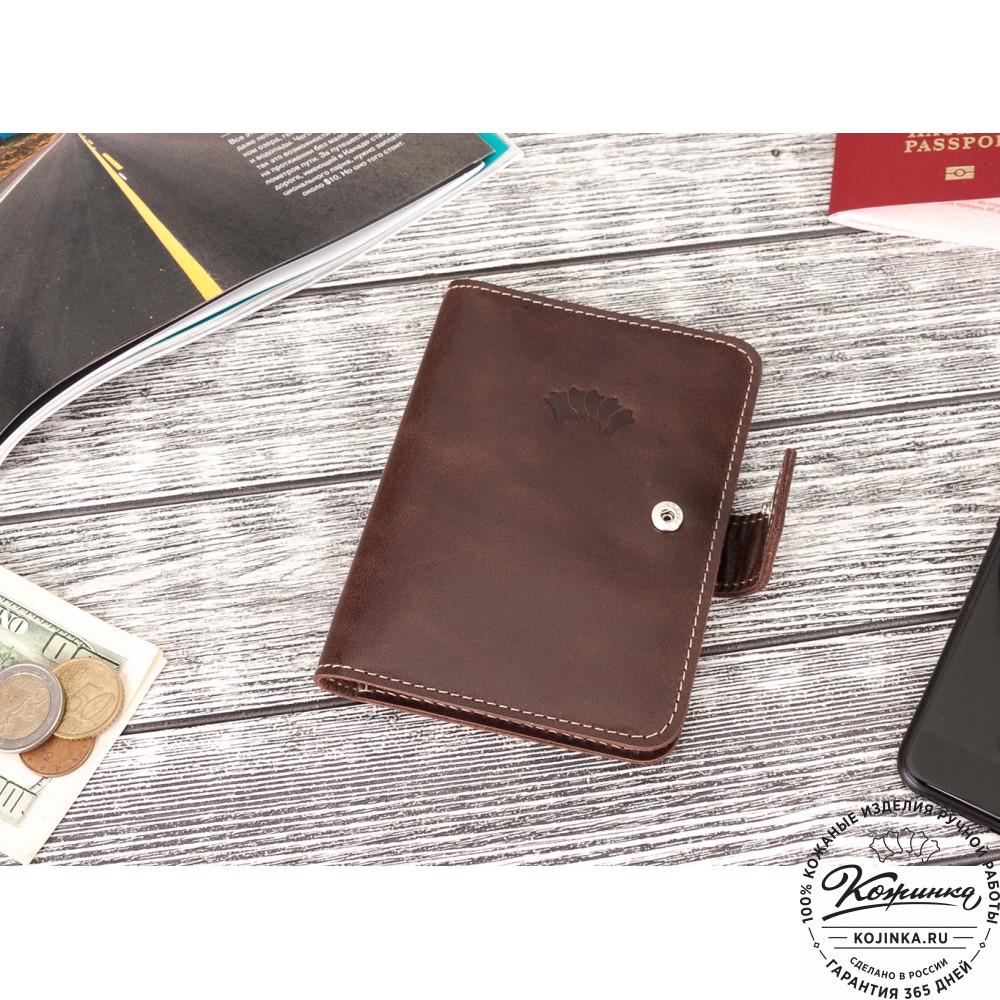 Кожаный бумажник водителя Бостон (коричневый)