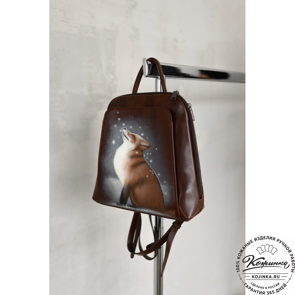 Женский кожаный рюкзак "Джорджия"  "В городе дождей" 