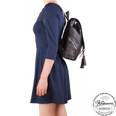 Кожаный рюкзак «Валлетта» (черный)