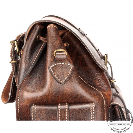 Кожаный рюкзак "Патриот" (коричневый эксклюзив)