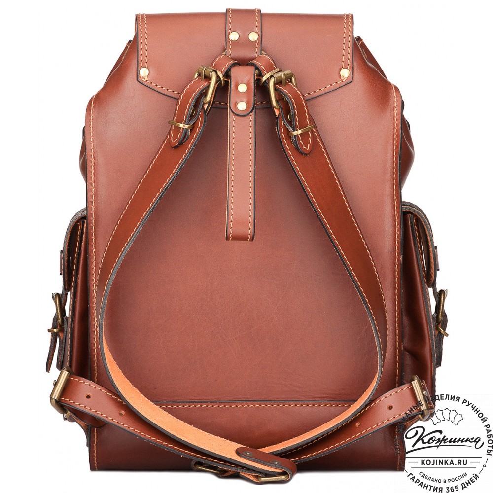 Кожаный рюкзак "Патриот" (коричневый)