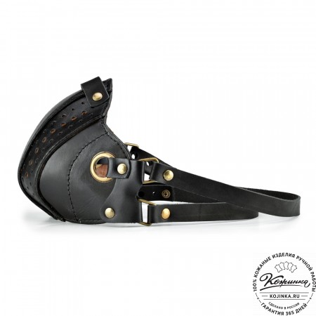 Кожаная маска Азимут (чёрная)