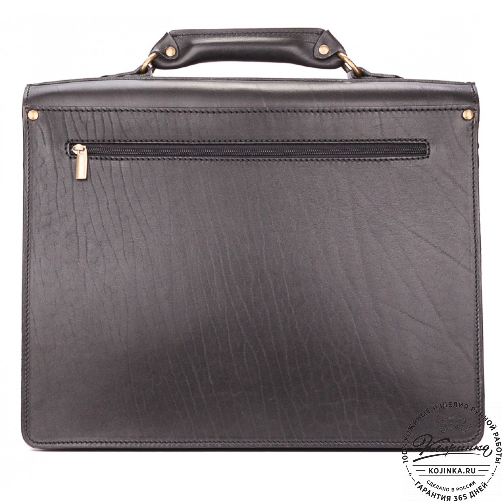 Кожаный портфель "Карьерист"  (чёрный)