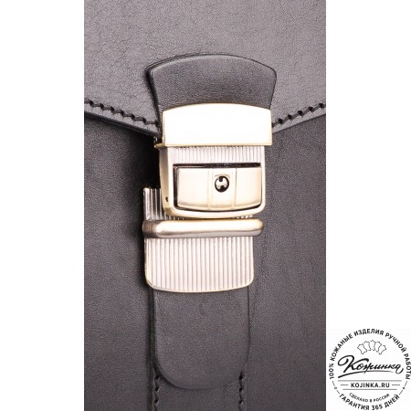 Кожаный портфель "Карьерист"  (чёрный)