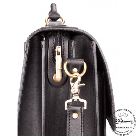 Кожаный портфель "Карьерист"  (чёрный)