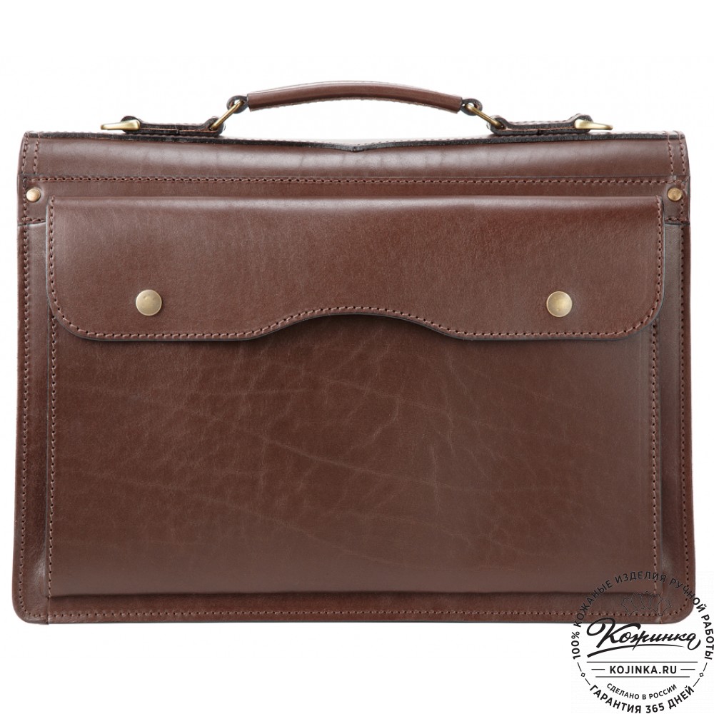 Кожаный портфель "Юрист"  (тёмно-коричневый)