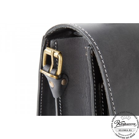 Мужской кожаный портфель "Премьер" (чёрный)