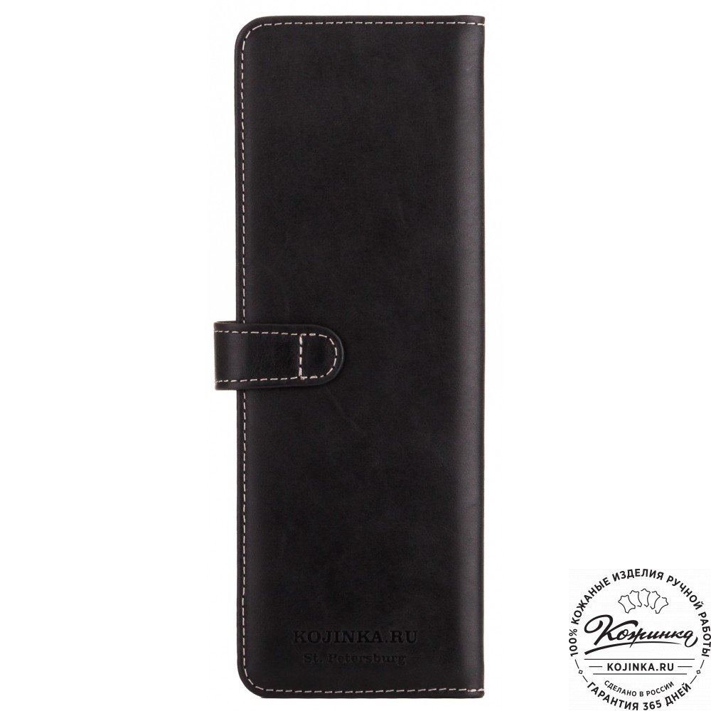 Кожаная визитница Токио (черная)