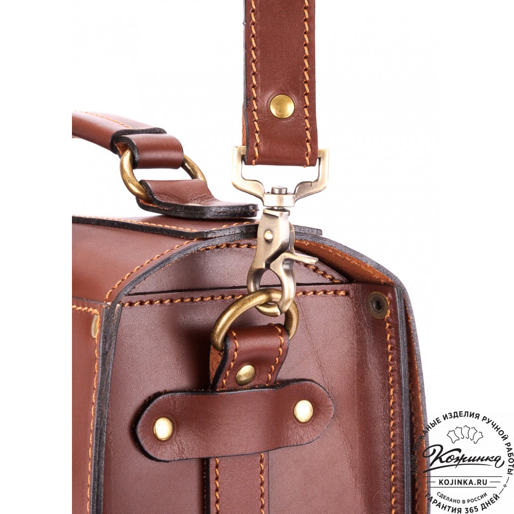 Кожаный ранец-портфель "Джон" (коричневый)
