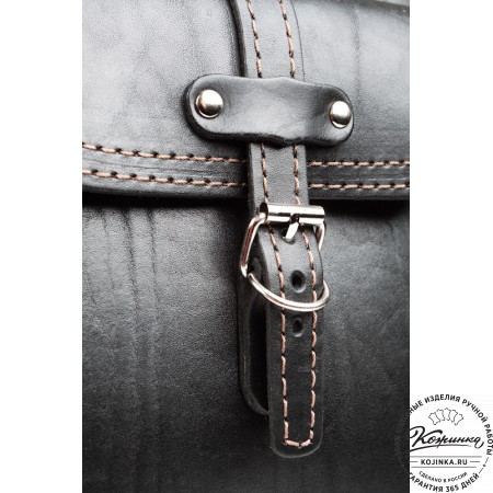 Кожаный рюкзак "Патриот" (чёрный)