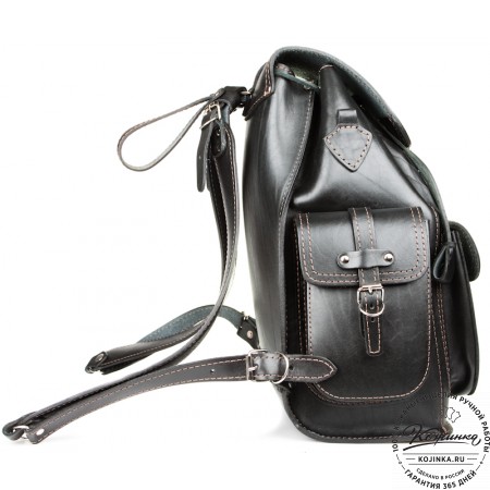 Кожаный рюкзак "Патриот" (чёрный)