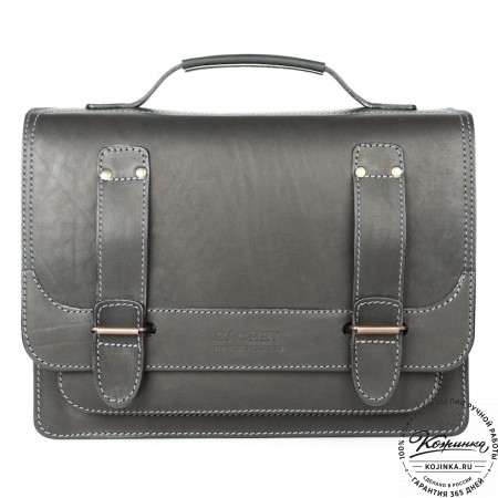 Кожаный портфель "Француз" (черный)