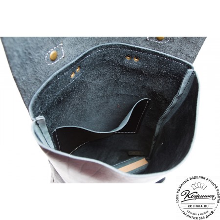 Кожаный рюкзак "Спэйс" (черный)