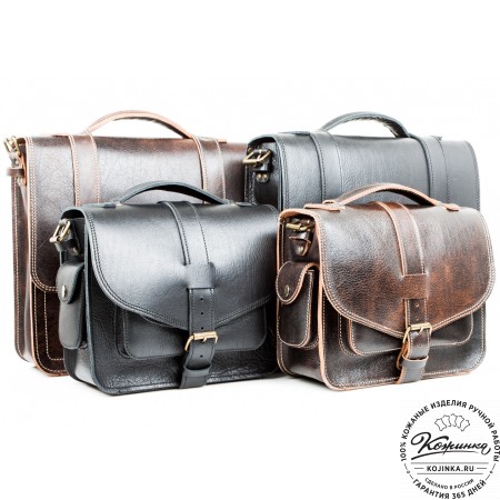 Кожаная  сумка "Виктория" (черная)