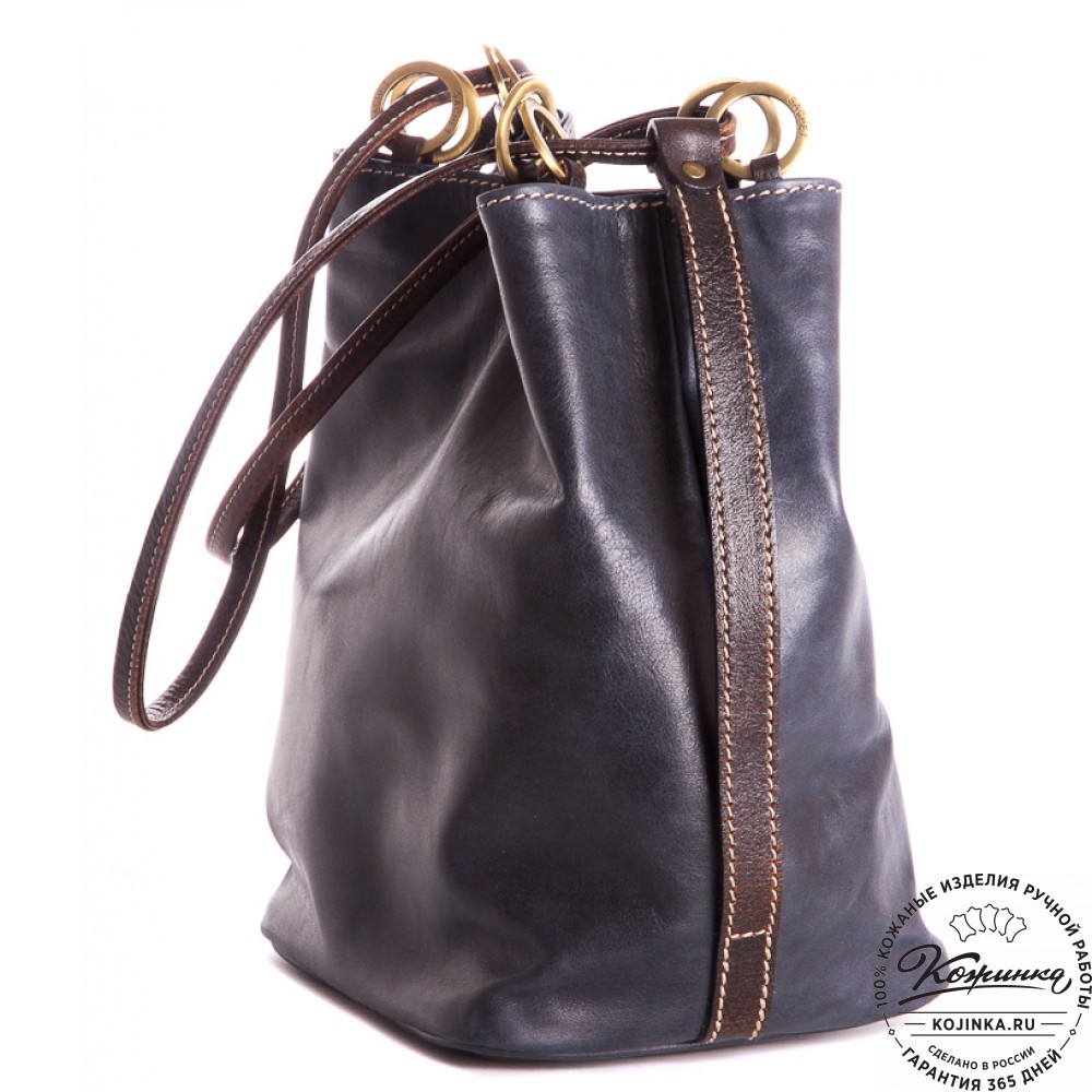 Кожаная сумка "Хлоя" (синяя)