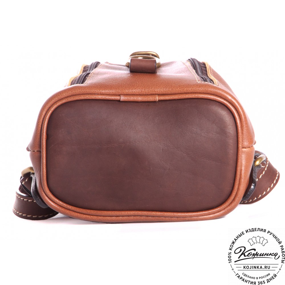 Женский кожаный рюкзак "Колибри" (светло-коричневый)