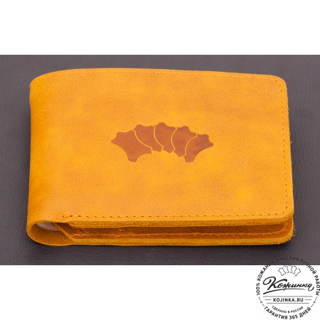 Кожаное портмоне Рим (желтое)