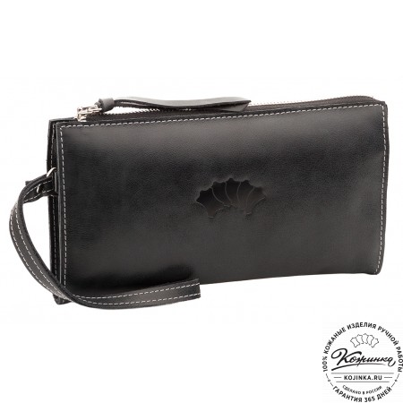 Кожаный клатч  Москва (черный)
