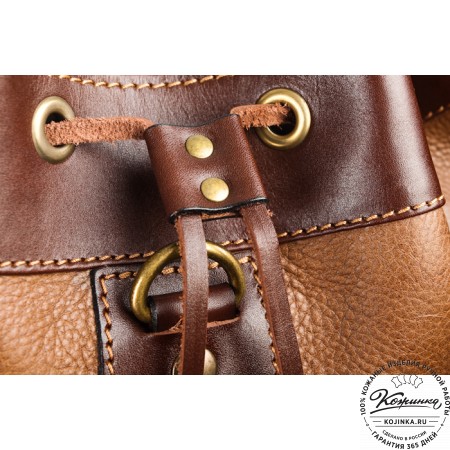 Кожаный рюкзак "СаШе" (коричневый)