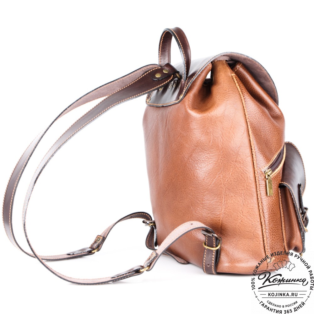 Кожаный рюкзак "Пилот" (коричневый)