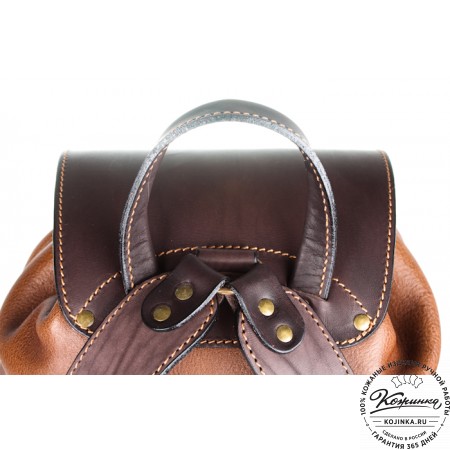 Кожаный рюкзак "Классик 2" (коричневый)