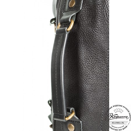 Кожаный рюкзак "СаШе" (чёрный)