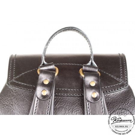 Кожаный рюкзак "Стиль 1" (чёрный)