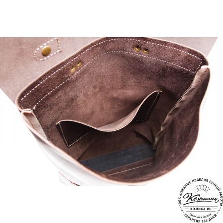 Кожаный рюкзак "Спэйс" (темно-коричневый)