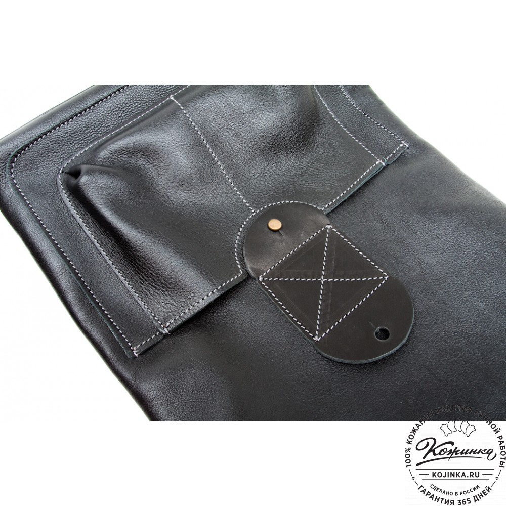 Кожаный рюкзак "Спэйс" (черный)