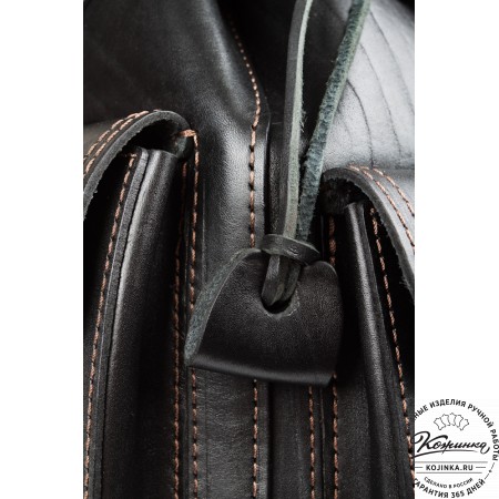 Кожаный рюкзак "Патриот" (чёрный)