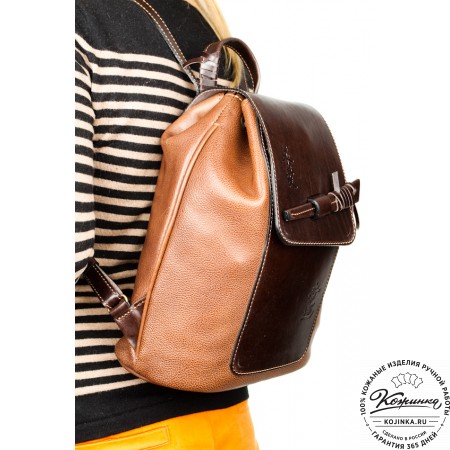 Женский кожаный рюкзак "Гейша" (розовый)