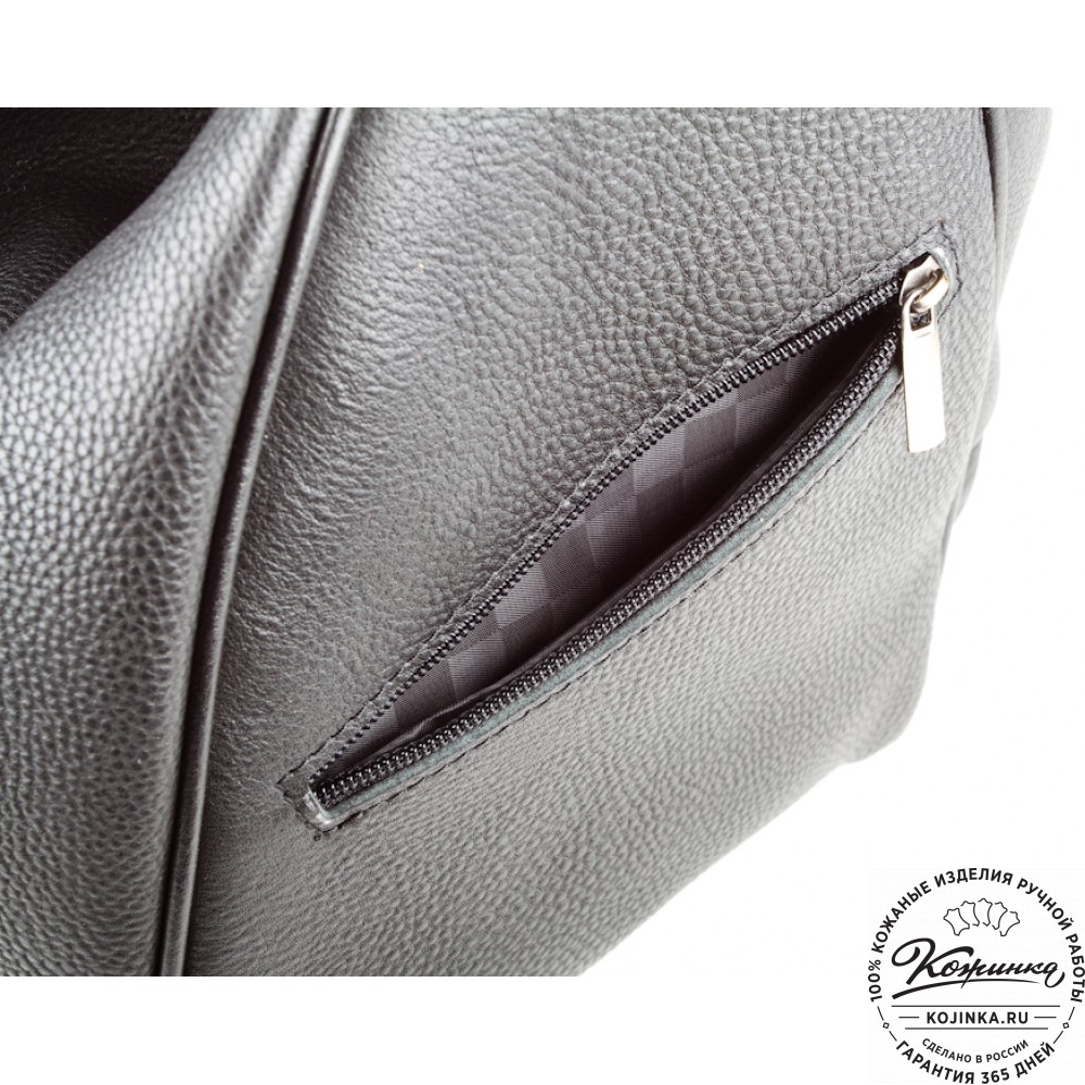 Кожаный рюкзак-сумка "Микки" (черный)