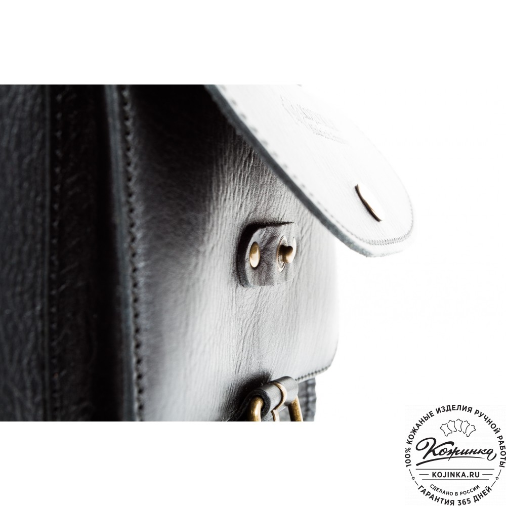 Кожаная  сумка "Виктория" (черная)