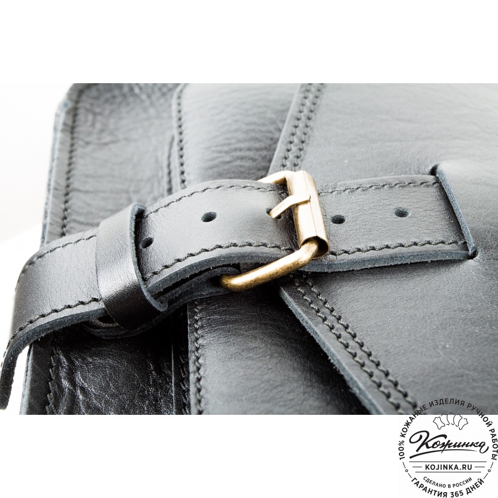 Кожаная  сумка "Виктория" (черная)