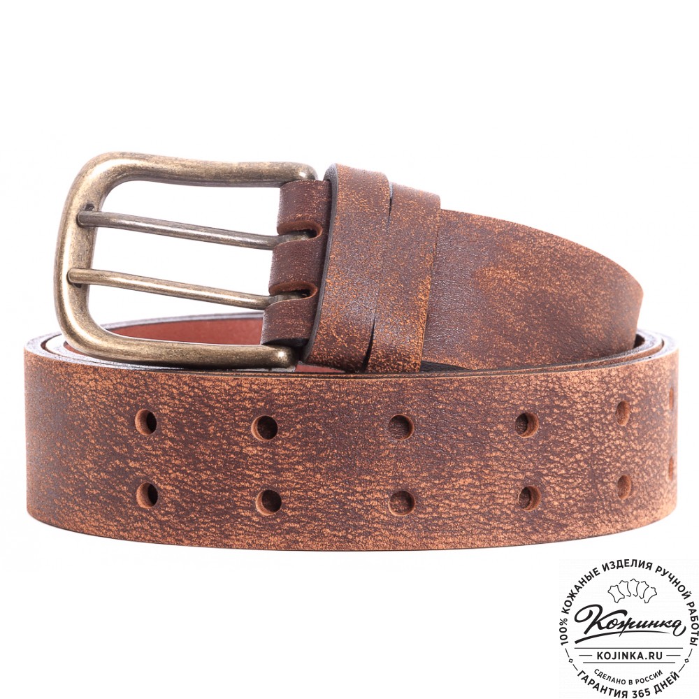 Кожаный мужской ремень "Адам" (эксклюзив)