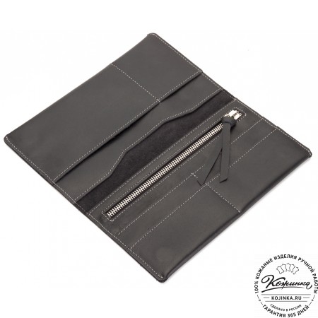 Кожаное портмоне Санкт-Петербург (черное)