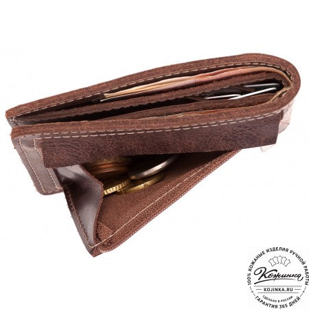 Кожаное портмоне "Рим" (коричневое)